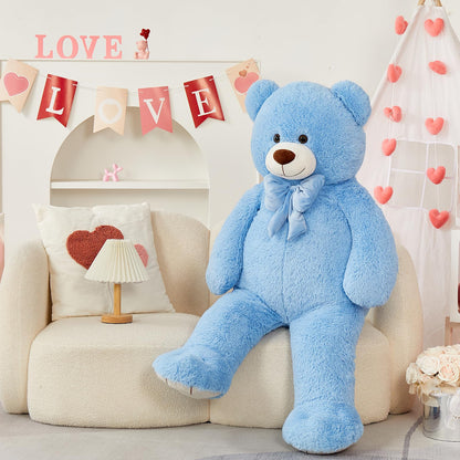 MaoGoLan Giant 47" Teddy Bear Stuffed Animal, Cuddly Large Blue Teddy Bear Plush Toy for Girlfriend Boyfriend Kids, 4ft Big Stuffed Animal for Valentines Day Gift Baby Shower Decor