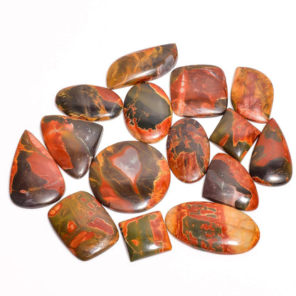 GEMKORA 90 to100 carats Natural Cherry Creek Jasper Gemstones Wholesale Cabochons Lot, Jewelry Making Loose Gemstone, Polished Gems, DIY Wire Wrapping, Reiki, Healing Crystals, Bulk Gemstone 2 to 3pcs
