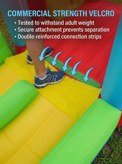 Giant 29FT Wate Slide Bounce House Detachable (15.3+13.5FT) Combo, Obstacle Course & Waterslide, Tunnel/Jumping Area/Spalish Pool, Bouncy Castle for Summer Fun, Inflatable Water Park Holds 10 Kids