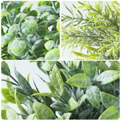 Meinature 3 Pack Life-Like Potted Fake Plant, Artificial Plants Indoor, Artificial Frost-Hung Green Plants，No Need for Maintenance，Suitable for Desktop or Shelf Decoration in Homes and Offices