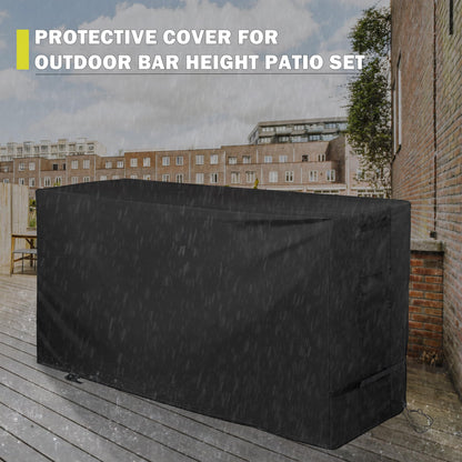Starcrew Bar Height Patio Set Cover, Outdoor Bistro Set Cover for High Top Bar Table and Chairs/Outdoor High Stool Bistro Set, Furniture Set Cover for High Top Patio Set of 3 Pieces