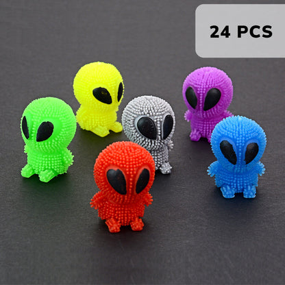 Alien Toys for Kids - 1.75 Inch Alien Toys for Kids - Funny Squishy Toys for Party Favors, Goody Bags, Classroom Prizes - Mini Puffer Ball - Pack of 24 - Easter Basket Stuffers