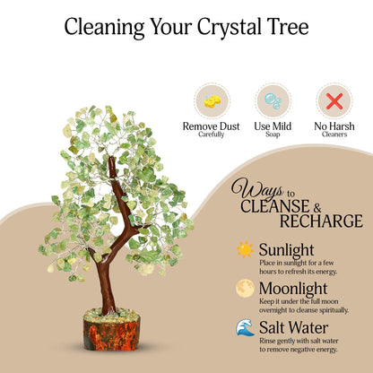 YATSKIA Green Jade Crystal Tree of Life - Crystals and Stones - Gemstone Tree - Crystals Decor - Feng Shui Decor - Crystal Gifts for Women