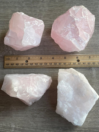 GAF TREASURES XL Pink Calcite Raw Stone, 3-4" Natural Calcite Healing Crystal (Pink Calcite, 0.5-1 lb)