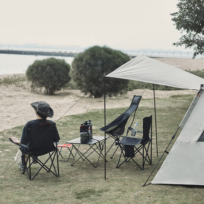 Damei century 4Pack Folding Camping Chairs-Lightweight, Installation-Free, Portable Chair for Beach, Lawn, Outdoor Sports,Black