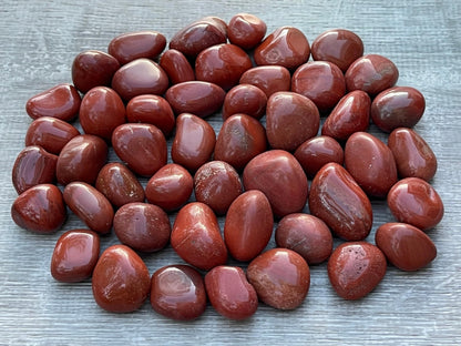GAF TREASURES 5 Pcs Red Jasper Tumbled Stones, Polished Red Jasper Gemstone, Red Jasper Healing Crystals (Red Jasper)