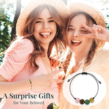 ZOKCC Crystal Healing Bracelets Gifts for Women: Mothers Day Gifts for Mom - Spiritual Natural Stone Empath Protection Bracelets Birthday Graduation Gifts for Friends Sister Mom Daughter