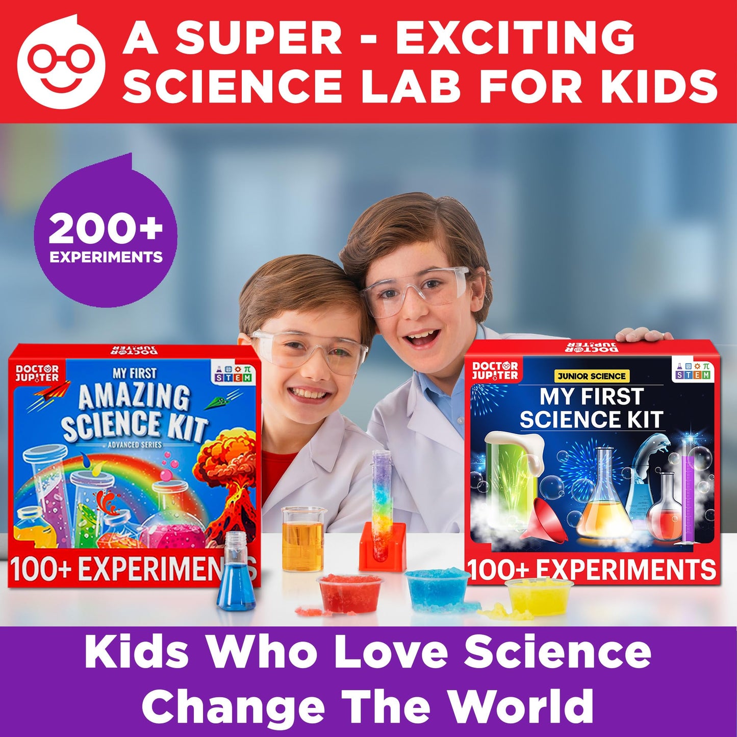 Doctor Jupiter My First Science Gift Set for Kids Ages 4+ | Set of My First Science Kit & Amazing Science Kit | Birthday Gift Ideas for 4-5-6-7-8 Year Old Boys & Girls | STEM Learning & Education Toys