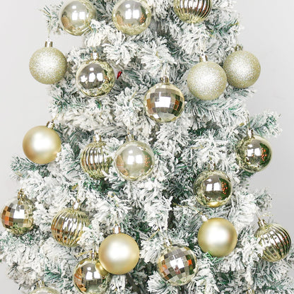 24ct Christmas Balls Ornaments, 2.36 Inch Christmas Tree Balls Ornaments, Decorative Baubles Decorations for Xmas Tree Decor Holiday Party, Champagne