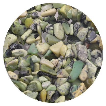 Youngbling Natural Chip Stone Beads 450 Pcs 5-8mm Healing Crystal Irregular Gemstone Drilled Lose Rocks Chinese Jade Beads Bulk for Bracelet Jewelry Making