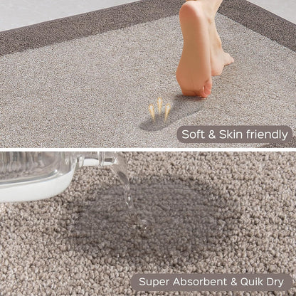 DOMUSTEX Machine Washable Kitchen Rug 24" x 96", Non Slip Kitchen Mat for Floor, Absorbent Entrance Runner Rug for Bedroom, Hallway, Bathroom, Door (Roll Packing)