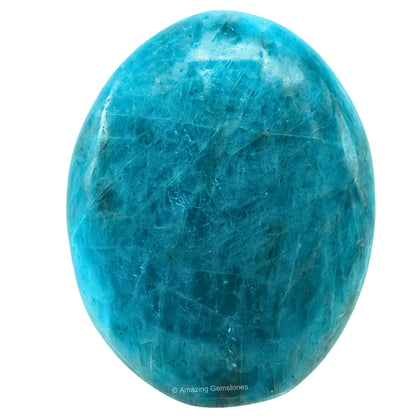 Amazing Gemstone Blue Apatite Crystals and Healing Stones - Palm Stone Crystals Piedra for Good Luck, Balanced Positive Energy, Meditation - Unique Stocking Stuffers and Birthday Gifts for Women, Men