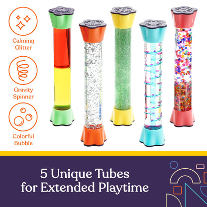 Special Supplies Liquid Motion Bubbler Toy Cool Tubes Colorful Hourglass Timer with Droplet Movement, Bedroom, Sensory Play for Home or School (Style 4)
