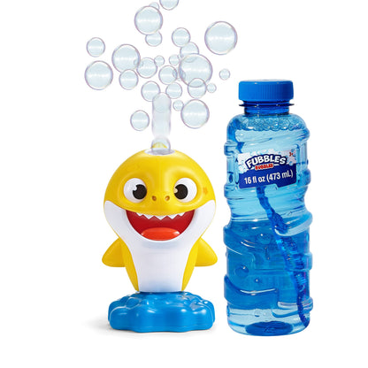 Little Kids Baby Shark NO Spill Musical Bubble Machine,Bubble Toy for Baby, Toddlers and,Amazon Toys Exclusive with 20oz of Extra Bubble Solution 91273E Multicolor