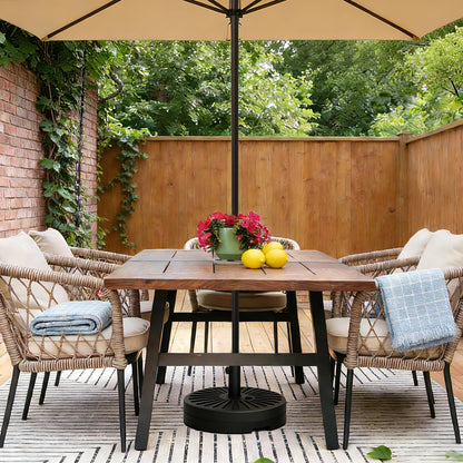 Garvee Patio Umbrella Stand, 20" 330LB Capacity Outdoor Umbrella Base with Adjustable Steel Pole Adapters Fits 1.5" to 2.1" Poles, Water/Sand Filled Market Umbrella Holder