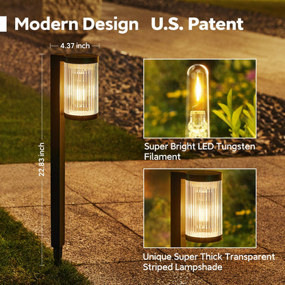 ELECLINK Solar Pathway Lights Outdoor, 6 Pack Upgraded Outdoor Solar Lights for Outside Super Bright Up to 12Hrs, IP65 Waterproof Solar Garden Lights for Yard Path Sidewalk Gifts for Women Mom Grandma
