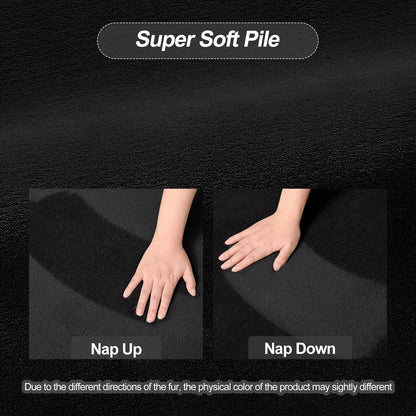 Vasofe Black Area Rugs for Living Room Bedroom, 4x6 Modern Thickened Memory-Foam Throw Carpet, Super Soft Kids Boys Girls Rug, Non-Slip Washable Carpets for Dorm Nursery Classroom Office Decor