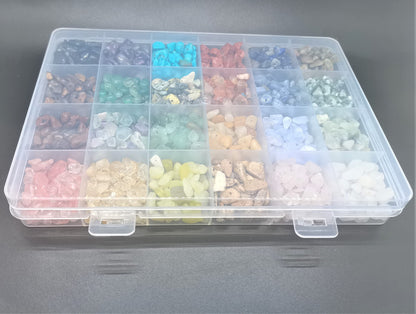 Gemstone Beads Natural Irregular Shaped Stone Chips Crystal Energy Healing Power for Jewelry Making(24 Material)