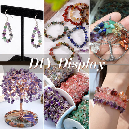 200pcs Natural Irregular Chip Stone Beads 5-8mm Pre-Drilled 30-inch Strand Semi-Precious Healing Crystal Beads for DIY Jewelry Making Bracelet Chakra Crafts Snowflakes