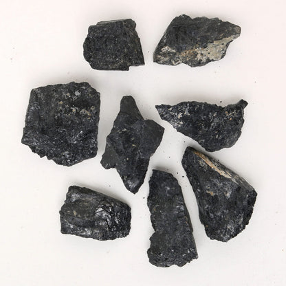 REAL-GEMS Natural Raw Healing Crystals Rough Stones for Tumbling, Cabbing, Polishing, Wire Wrapping, Wicca & Reiki Crystal Healing, Mix Gemstones,7 Chakra (Black Tourmaline)