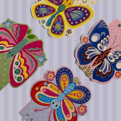 AoneFun Butterfly Party Favors - 8 Pk Mini Notebooks for Kids Bulk Pack of Small Notebooks for Kids 8 Year Old 7 Year Old Mini Notepads Spiral Eco Friendly Stationary Party Favors Approx 4"