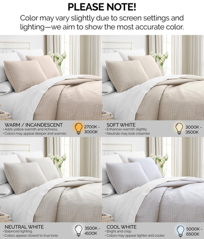 Southshore Fine Living, Inc. Full/Queen Quilt Bedding Set, Microfiber Quilts Queen Size, Coverlet, Stain & Pet Hair Resistant Bedding, Full Size Bedspread with 2 Pillow Shams, Natural Beige