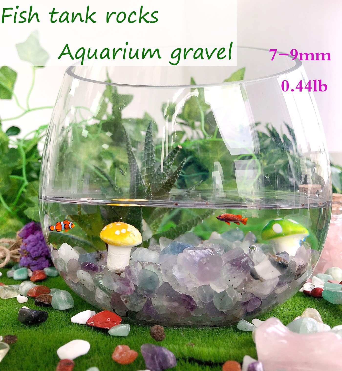 Red Jasper Aquarium Gravel Rocks Natural Tumbled Healing Crystal Chips Bulk Gemstones Tumbled Crushed Stones for Fountain Vase Filler Planters Decorative Fish Tank Potted Reiki Energy Balancing 0.44lb