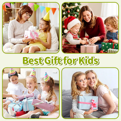 Purryegift 3 in 1 Dinosaur Rocket Launcher, Musical Spinning Jump Dinosaur Toy, Ring Toss Game & Stomp Rockets with Remote Control, Kids Indoor & Outdoor Energy Burning Toys for Boys Girls (1 Set)