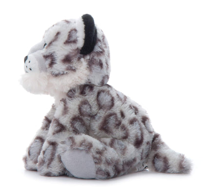 The Petting Zoo Snow Leopard Stuffed Animal Plushie, Gifts for Kids, Wild Onez Wildlife Animals, Leopard Plush Toy 9 inches