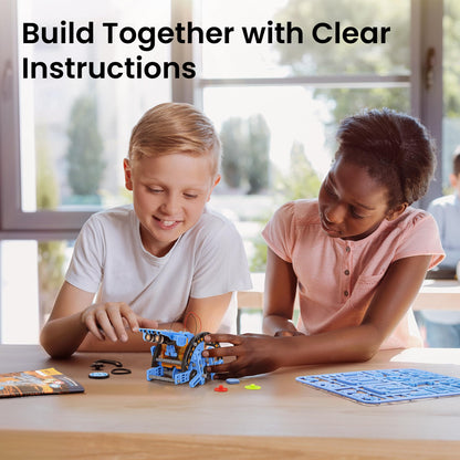 Sillbird Solar Building Robot Kit STEM Gift for Boys Aged 8-13, DIY Science Educational Toys for Kids Teens Birthday, 12-in-1 Solar or Battery Powered Robotic Set with 196 Pieces