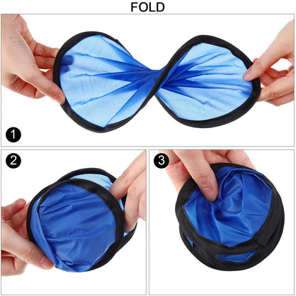 Norme 24 Pieces Folding Pocket Toy Set Foldable Flying Disc with Bag Fun Birthday Party Favors Summer Outdoor Activity Game, 4 Colors