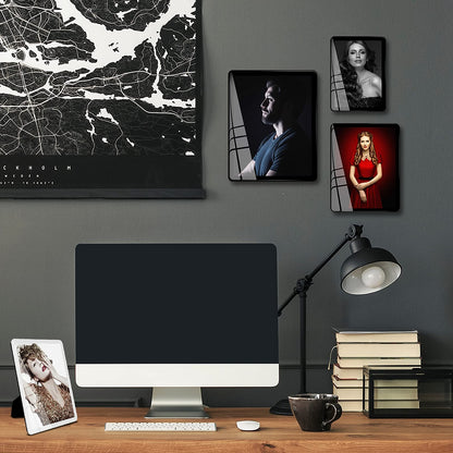Bluesun 8x10 Picture Frame Black Standing can be Vertical and Horizontal - Real Glass Frames, Cool 8×10 Photo Frame, Wall Frames Gifts for Men Boyfriend Dad Boss and Loved Ones(8x10, Black)