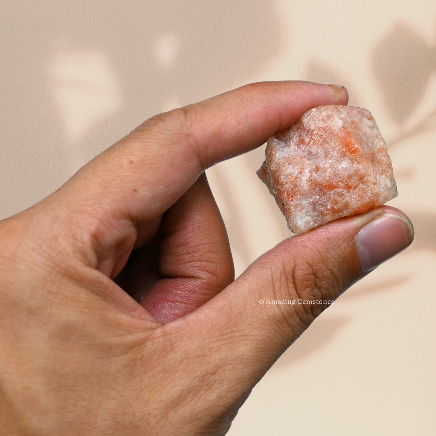 Amazing Gemstone Sunstone Raw Crystals and Healing Stones, Natural Rocks for Tumbling and DIY Raw Stones and Crystals (1 lb)