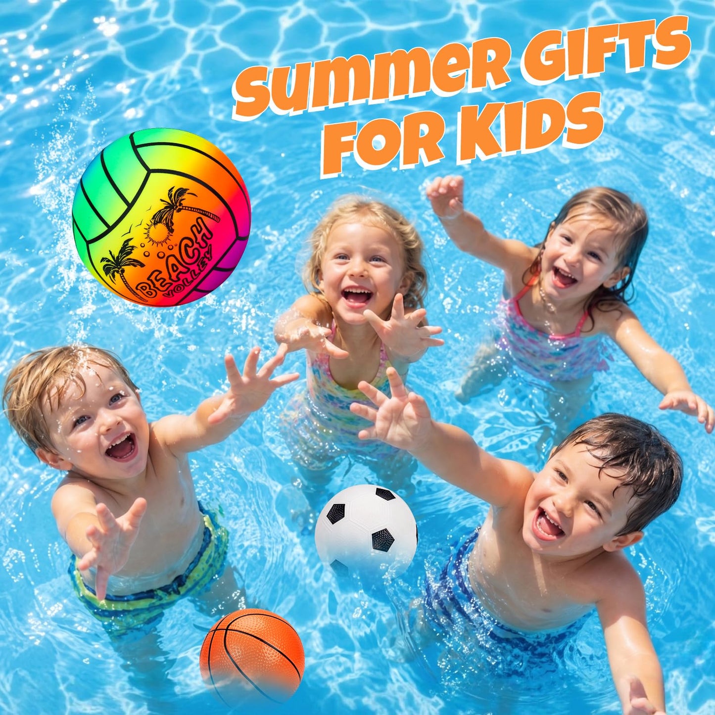 5 Pack Sports Balls for Toddlers 1-3 Outdoor Toys Football Soccer Basketball Baseball with Bag 1 2 Year Old Boy Toys Sport Bouncy Pool Balls Outside Playground Toddler 1-3 2-4 3-5 Birthday Boys Gifts