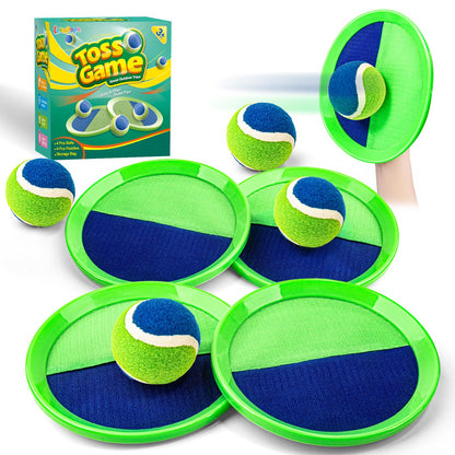 Toss and Catch Ball Set, Pool Beach Outdoor Toys Games for Kids Ages 4-8-12, 4 Paddles 4 Balls and Storage Bag, Summer Yard Outdoor Game for Adult Family, Birthday Easter Gift for Kids