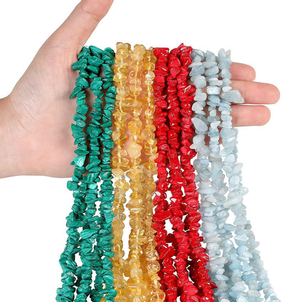 LAIDANLA Citrine 400pcs Natural Chip Stone Beads 5-8mm Healing Crystal Irregular Gemstones Drilled DIY Loose Rocks Bead Crystal for Bracelet Earrings Necklace Jewelry Making Crafting