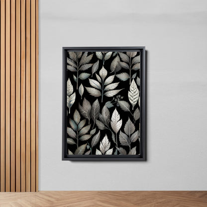 Canvas Print Scandinavian Folk Art Black and Beige Abstract Botanical Wall Art for Scandinavian Home Decor Decor Canvas, Wall