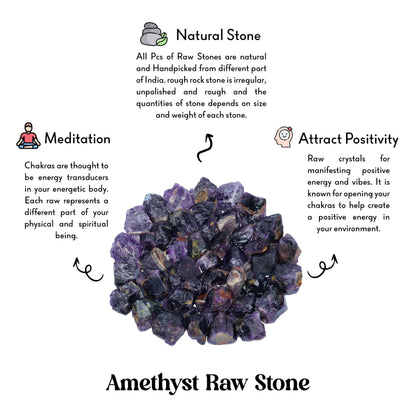 ABHISUBYA Amethyst Crystals - Vase Filler - Crystals and Stones - Unpolished Gemstones - Raw Crystals - Rocks for Tumbling - Bag of Amethyst Crystals - Metaphysical Gifts - Fish Tank Aquarium Rocks