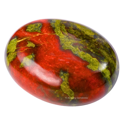 Amazing Gemstone Dragon Bloodstone Crystals and Healing Stones - Large Palm Stone Crystals Piedra - Crystal for Good Luck, Positive Energy, Meditation - Unique Stocking Stuffers and Birthday Gifts