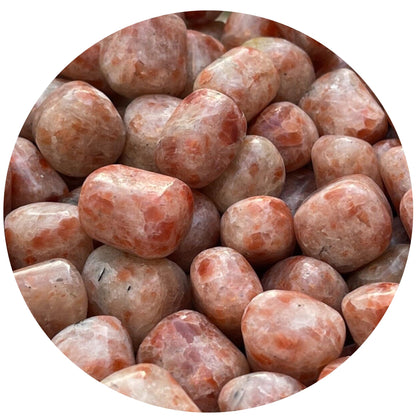 GAF TREASURES 5 Pcs Sunstone Tumbled Stones, Polished Sunstone Gemstone, Sunstone Healing Crystals (Sunstone)