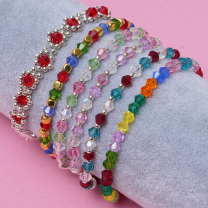 500PCS 6mm Bicone Crystal Beads Acrylic Faceted Spacer Loose Craft Beads Bulk for Jewelry Making DIY Friendship Bracelets Necklace Earring (Dark Red)