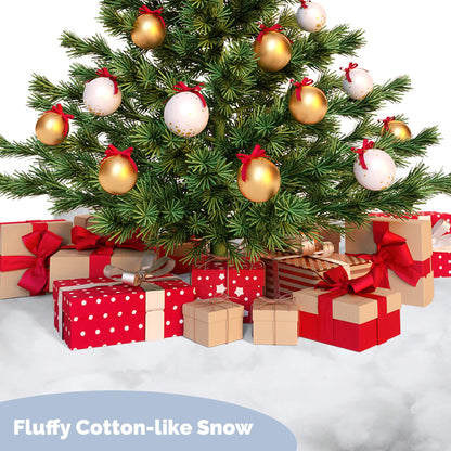 Fake Snow Fluff for Cotton Snow Christmas Village Blanket Winter Wonderland Decorations- Artificial Decorative Snow/Faux Clouds for Crafts Miniature Scene, Indoor Party Office DIY Décor (6oz)