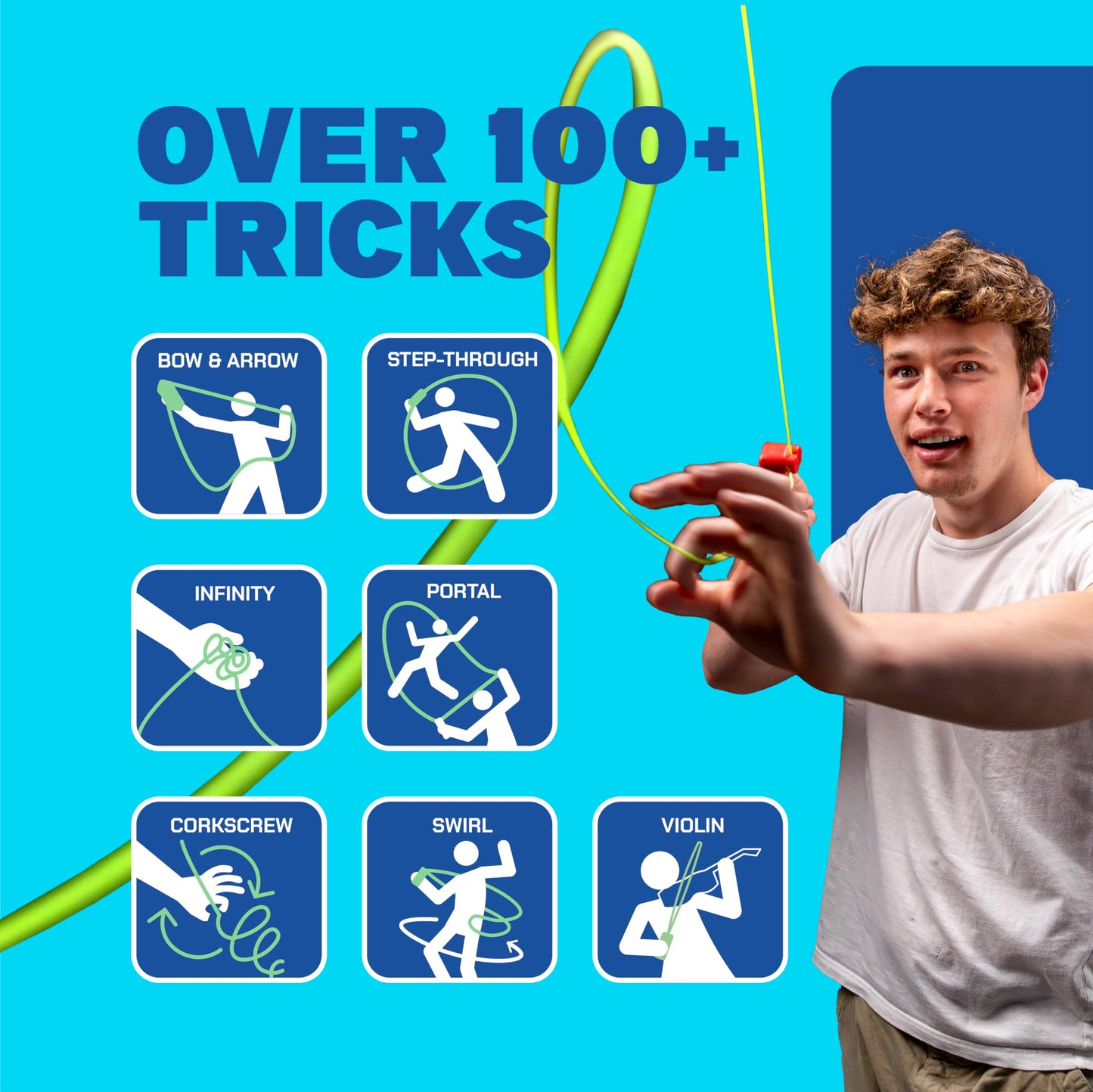 ZipString Original - As Seen on Shark Tank - Classic Rope Launcher Toy, Perfect for Kids & Adults - Fly a String Loop in The Air for Endless Tricks & Fun, Wonderment Awaits, Rock'it Red