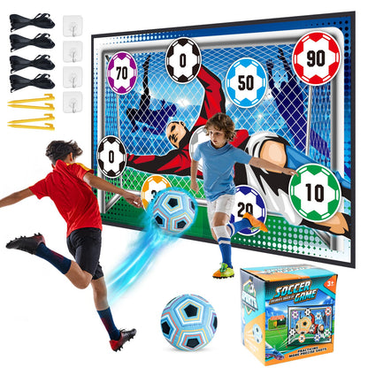 Soccer Ball Game Set for Kids: Indoor Outdoor Backyard Toss Soccer Goal Game with Balls - Sports Soccer Toys for Kids Boys for 3 4 5 6 7 8 Year Old - Birthday Gifts for Boys Girls Age 3-12