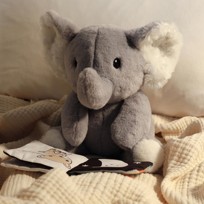 The Peanutshell Plush Elephant Stuffed Animal - 10 inch - Baby Safe - Machine Washable - Soft Elephant Baby Toys, Newborn Infant Toddler, Plushies for Boys Girls, Stuffies, Jungle Safari Nursery