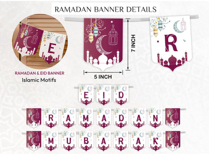 OLEEK eid mubarak banner- eid decorations for home 2026 - eid mubarak decorations - eid decor - ramadans mubarak decorations - eid decoration - eid and ramadan banner