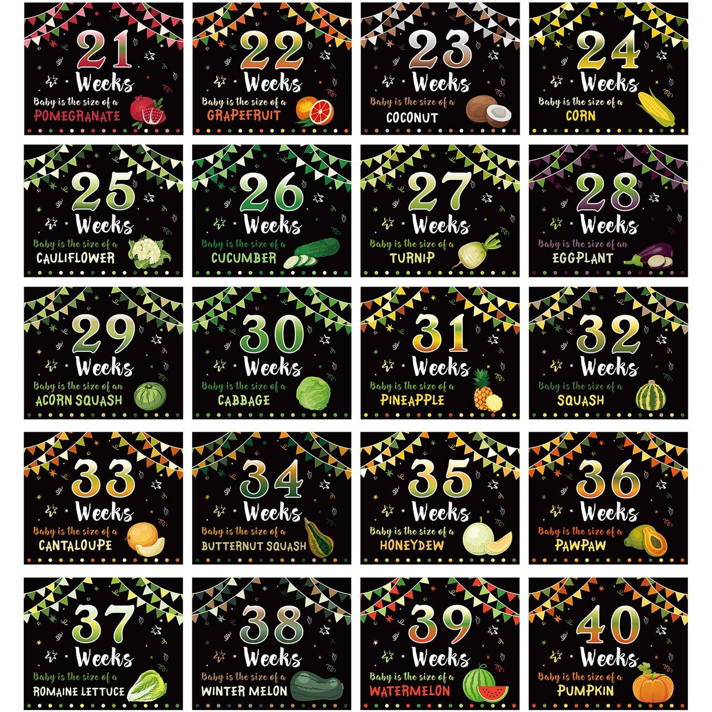 Blulu Pregnancy Sign 5 to 40 Weeks Weekly Belly Bump Tracker Baby You'll Be Weekly Pregnancy Update Photo Props Sign Gift for Mom