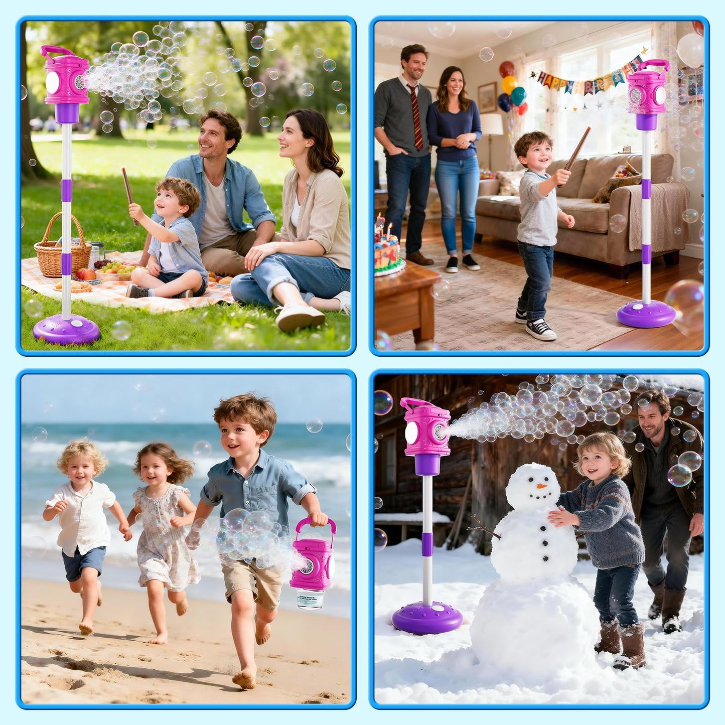 2-in-1 Remote Street Lamp Bubble Machine for Kids 3-6 4-8 Years Old, Outdoor & Indoor Bubble Maker Toys with Lights for Boys and Girls 3 4 5 6 7 8+ Birthday Party Gifts