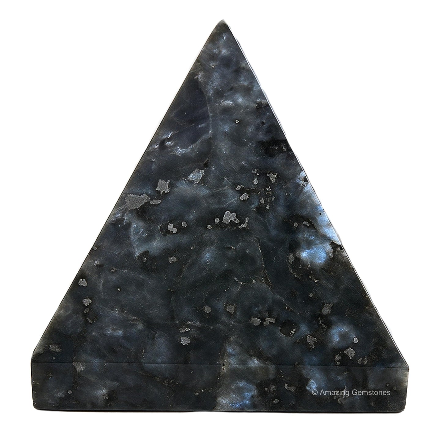 Amazing Gemstone Larvikite Pyramid Crystal Healing Stones - 1.5" Great Pyramid Figurine of Natural Stone Pyramid for Meditation, Reiki, Chakra Balancing and Crystal Pyramids Grid
