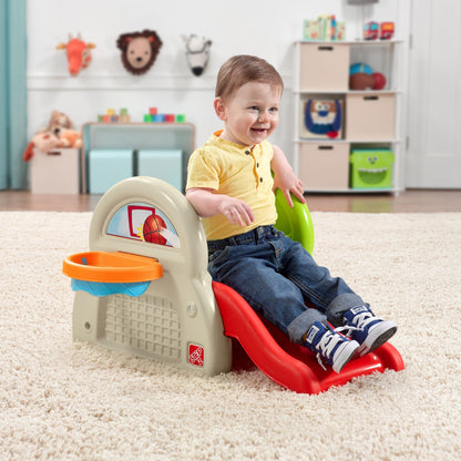 Step2 Sports-Tastic Activity Center, Toddler Sports Playset, Indoor/Outdoor Slide, Play Gym Includes Bat & Balls, Made of Durable Plastic, For Toddlers 1+ Years Old